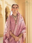 Rajgharanaa Pink Colour Wedding Saree