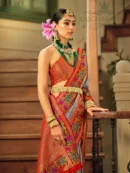 Rajgharanaa Blouse Back Design Banarasi