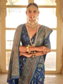 Rajgharanaa Banarasi Baithak Engagement Saree Look
