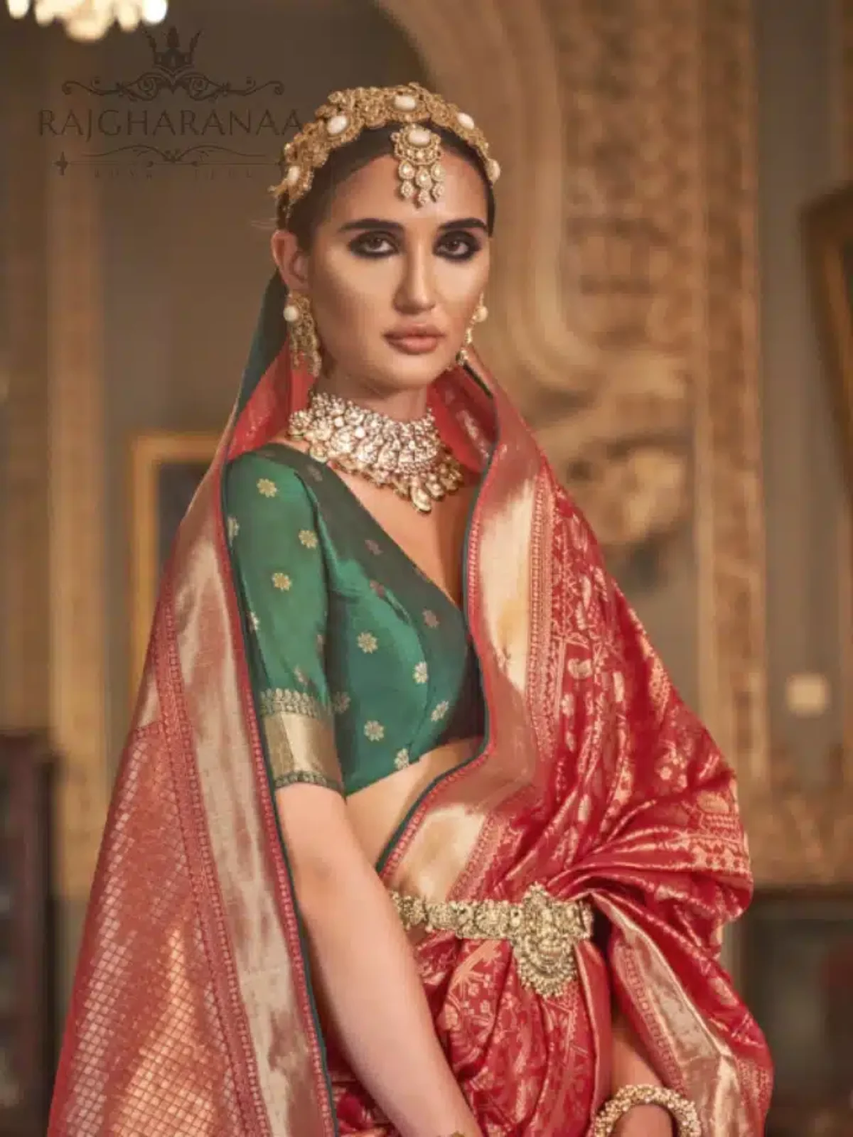 Banarasi Shalu Saree For Wedding By Rajgharanaa