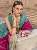 Rajgharanaa bridal reception saree look