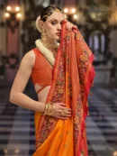 Rajgharanaa Orange Banarasi Saree Designs