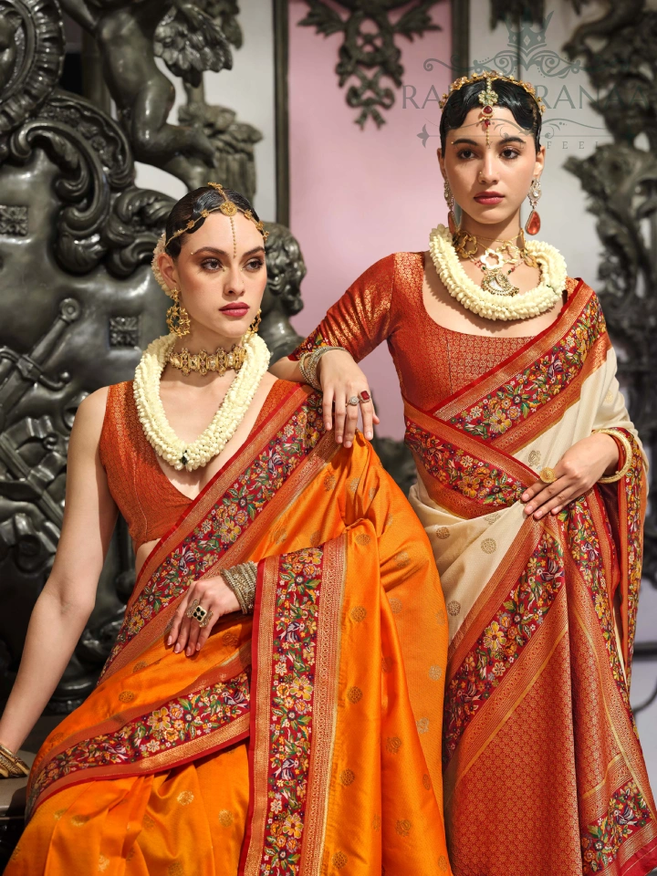 Rajgharanaa Banarasi Modelling Saree - Image 3