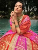 Rajgharanaa pink color bridal lehenga