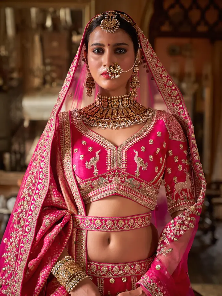 Rajgharanaa Graceful Pink Colour Lehenga