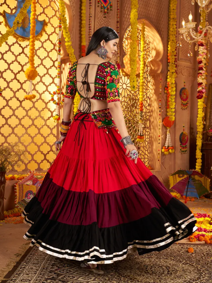 Rajgharanaa Traditional Red Ghagra Choli 5 Rajgharanaa Traditional Red Ghagra Choli - Image 5