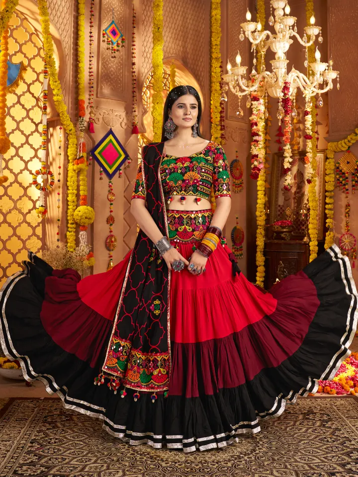 Rajgharanaa Traditional Red Ghagra Choli 6 Rajgharanaa Traditional Red Ghagra Choli - Image 6