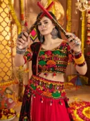 red ghagra choli