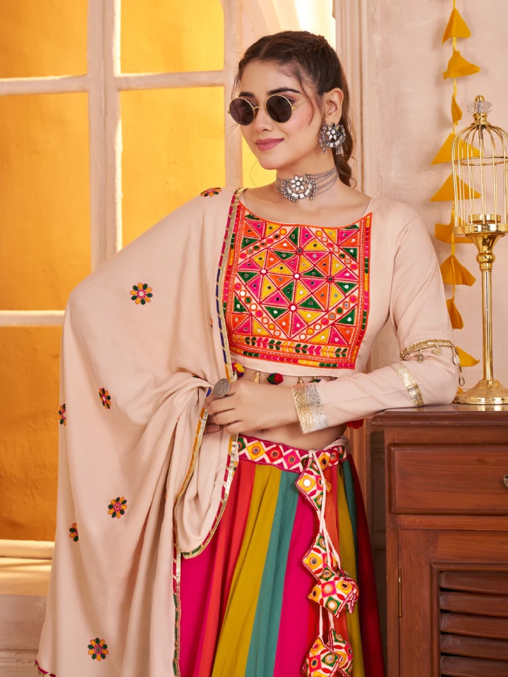 Rajgharanaa Elegant White Garba Dress