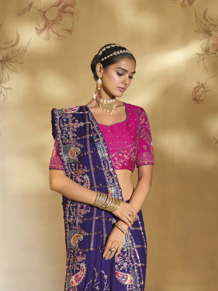 Rajgharanaa party wear saree style