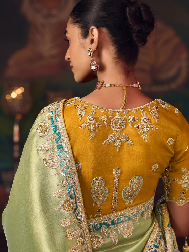 Rajgharanaa party Green saree 3 Rajgharanaa party Green saree